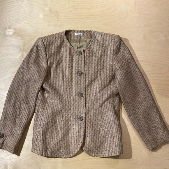 Ann May 100% Woven Silk Blazer size 10 (BT) - Picture 5 of 14